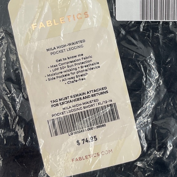 Fabletics NWT RARE Mila High-Waisted Pocket Legging PowerHold Short 3/4 XL 12-14 - Picture 12 of 12